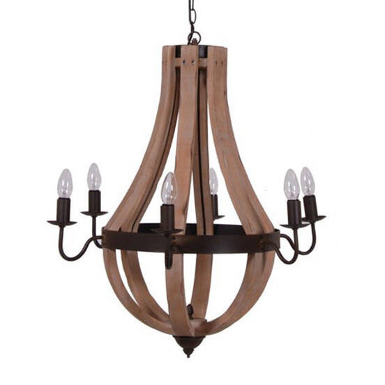Wooden Cage Chandelier, 1 of 2