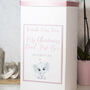 Cute Elephant Christening Baptism Card Post Box, thumbnail 1 of 3