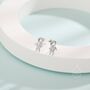 Sterling Silver Astronaut Stud Earrings, thumbnail 2 of 9