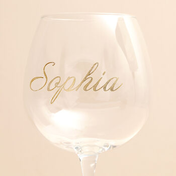 Personalised Gold Name Gin Glass, 3 of 4