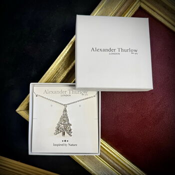 Diamonte Christmas Tree Necklace, 3 of 4