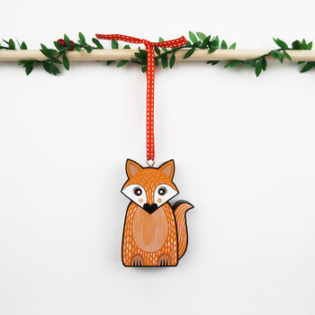 Fox, Badger And Squirrel Christmas Tree Decorations, 6 of 8