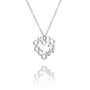 Sterling Silver Love Chemistry Geometric Heart Necklace, thumbnail 9 of 9