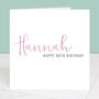 Personalised Happy Birthday Calligraphy Card, thumbnail 1 of 7
