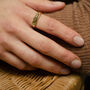 Personalised Textured Rectangle Signet Ring, thumbnail 6 of 11