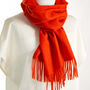 Pure Cashmere Scarf Orange, thumbnail 2 of 8