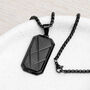 Personalised Men’s Contemporary Black Dog Tag Necklace, thumbnail 2 of 12