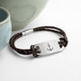 Personalised Men's Anchor Statement Leather Bracelet, thumbnail 9 of 11