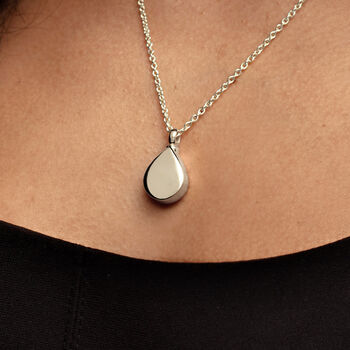 Teardrop Urn Ashes Necklace – Sterling Silver, 5 of 9