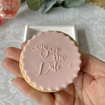 Save The Date Personalised Letterbox Vanilla Cookie, 3 of 12