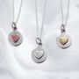 Heart Necklace In Sterling Silver With Mixed Metal, thumbnail 1 of 6