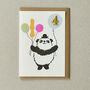 Handmade Panda 4th Birthday Card, thumbnail 1 of 4