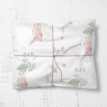 Baby Girl Wrapping Paper Roll UK, 2 of 5