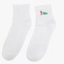 Women's Christmas Hedgehog Embroidered Cotton Ankle Socks Five Pack, thumbnail 7 of 7