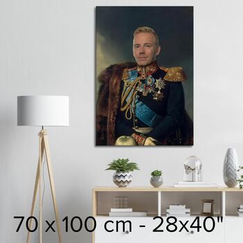 Personalised Royal Portrait On Canvas The Crown Prince, 5 of 7