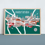 Berkshire Map Print, thumbnail 1 of 2