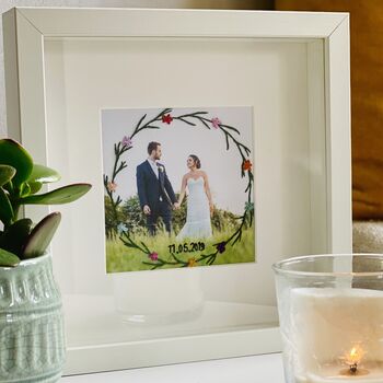 Personalised 1st Paper Anniversary Embroidered Photo, 2 of 9