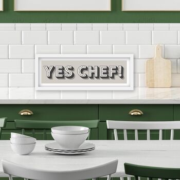 Framed Yes Chef Sign, 6 of 10