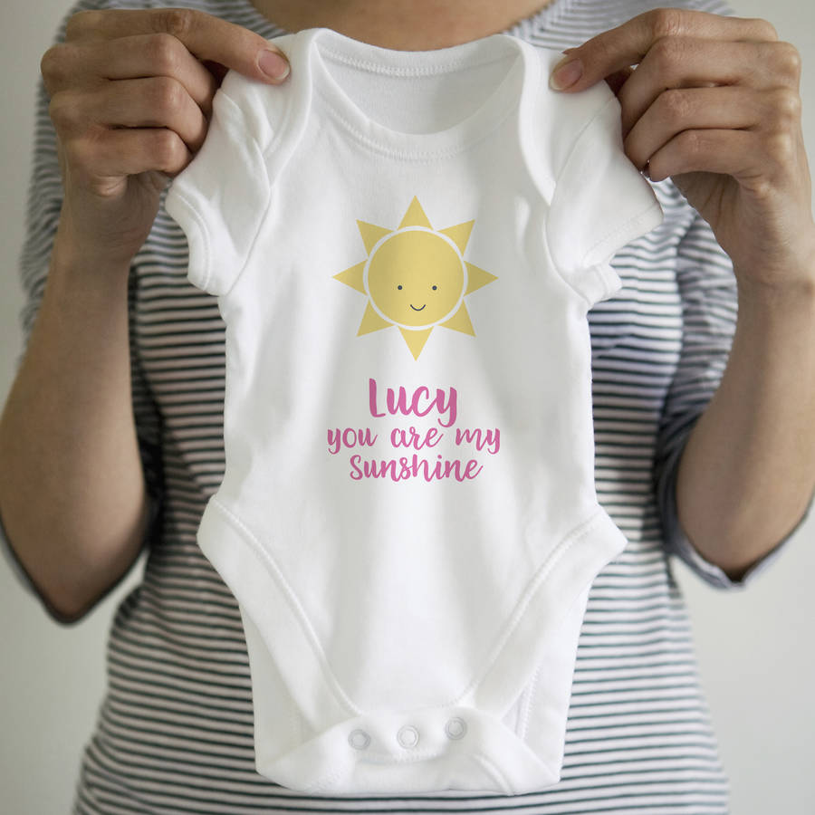 Personalised You Are My Sunshine Onesie