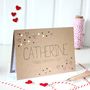 Personalised Happy Valentine's Day Card With Gold Dots, thumbnail 3 of 4