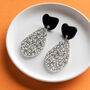 Sterling Silver Sprinkle Drop Stud Earrings, thumbnail 2 of 5