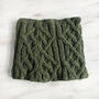 Fair Trade Cable Handknit Wool Lined Neckwarmer Scarf, thumbnail 4 of 12