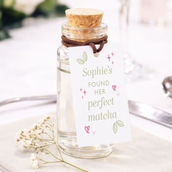 Perfect Matcha Hen Party Favours Personalised Shot Bottle Party Bag Filler, 5 of 7