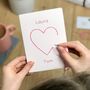 Stitch Your Own Personalised Couples Heart Card, thumbnail 6 of 7