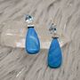 Dainty Blue Topaz And Howlite Earrings, thumbnail 8 of 10