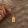 Personalised Mens Handwriting Tag Necklace, thumbnail 1 of 8