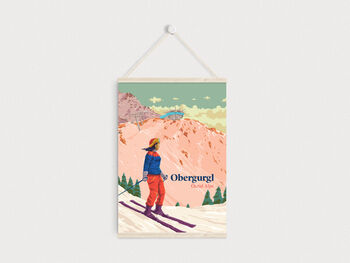 Obergurgl Ski Resort Austria Travel Poster Art Print, 6 of 8