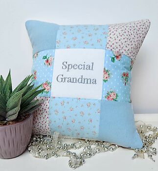 Special Grandma Cushion   Blue And Pink, 11 of 11