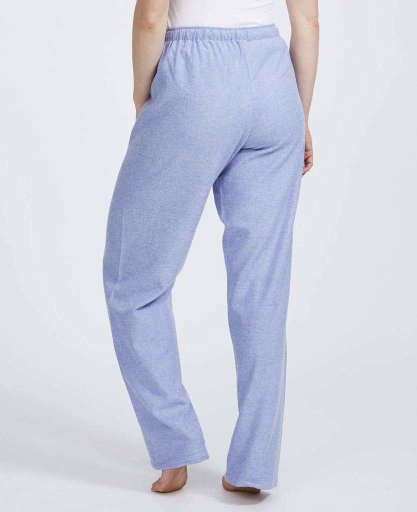 Women's Pyjama Trousers In Staffordshire Blue Flannel By BRITISH BOXERS ...