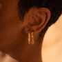 Magma Hammered Classic Hoops, thumbnail 3 of 5