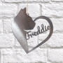 Cat Outline Heart Personalised Garden Sign, thumbnail 1 of 2