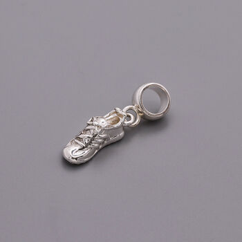 Running Shoe Silver Bracelet Or Necklace Charm, 6 of 11