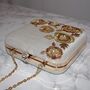 Reham Ivory Silk Square Clutch, thumbnail 1 of 2