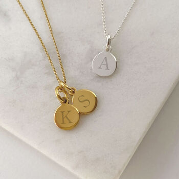 Personalised Initial Disc Necklace, 3 of 12