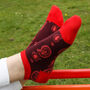 Paisley Burgundy And Organic Sport Red Women Ankle Socks, thumbnail 7 of 11