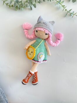 Crochet Doll With Summer Outfit For Kids, 2 of 12