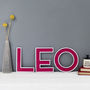 Wooden Letters And Numbers Painted In Metallic Colours, thumbnail 1 of 7