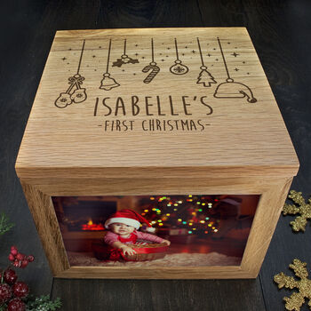 Personalised Baby's First Christmas Memory Box, 5 of 5