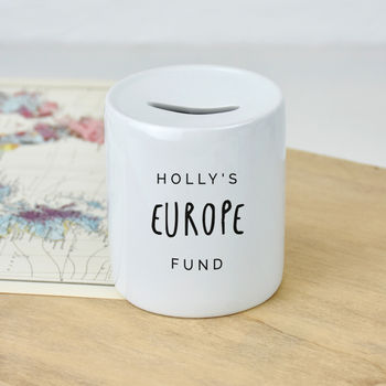 Personalised Travelling Holiday Money Box, 3 of 9