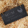Bramble Farm 'Mum Rules The Roost Illustrated Slate Sign | Homeware | Home Decor, thumbnail 1 of 2