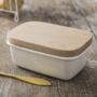 Warm White Enamel Butter Dish, thumbnail 1 of 3