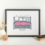 Personalised Family Bed Print, thumbnail 1 of 8