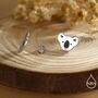 Koala Bear Stud Earrings In Sterling Silver, thumbnail 3 of 10
