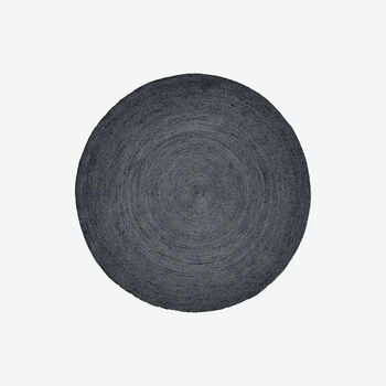 Nordal Round Black Jute Rug, 2 of 2