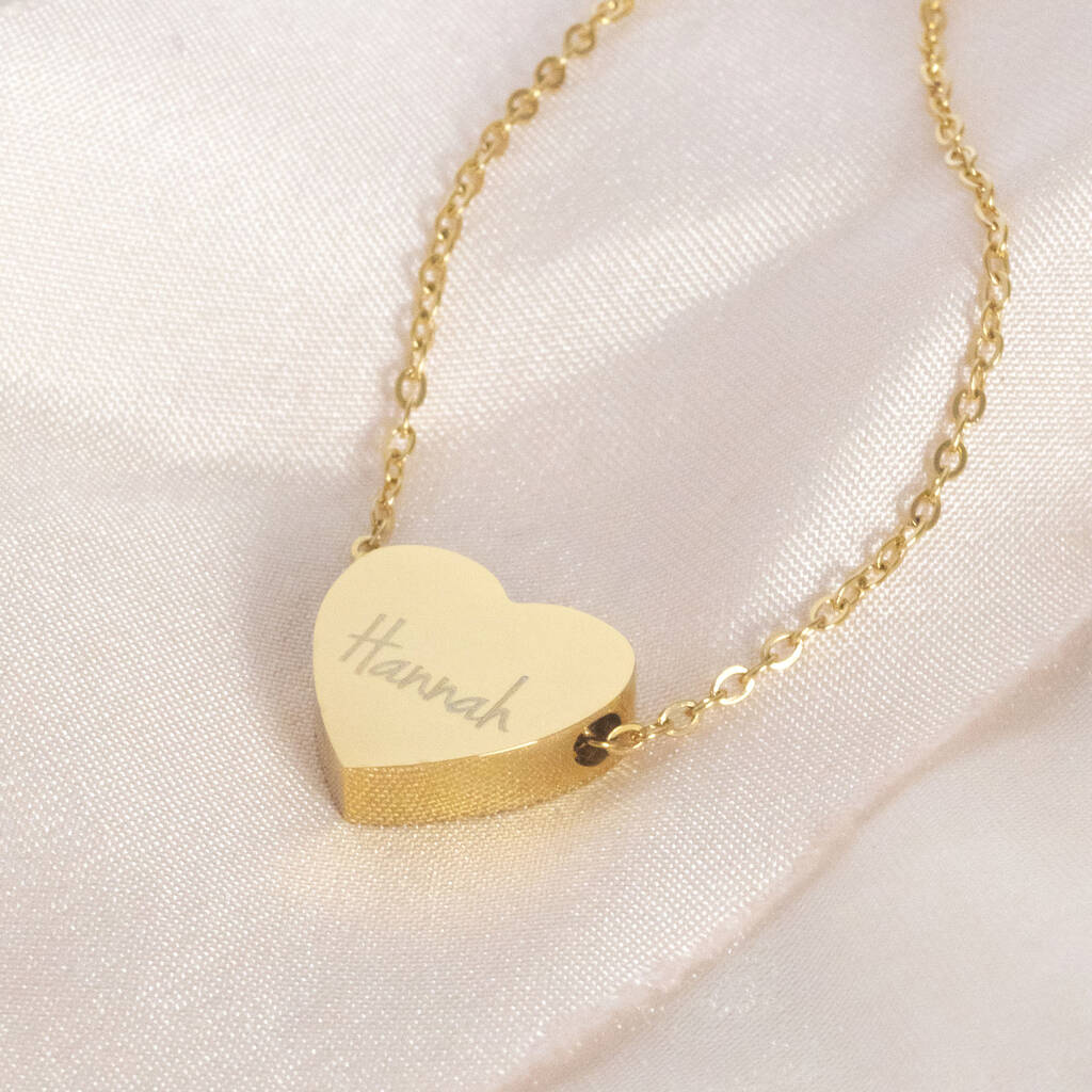 Personalised Floating Heart Necklace By Joy by Corrine Smith