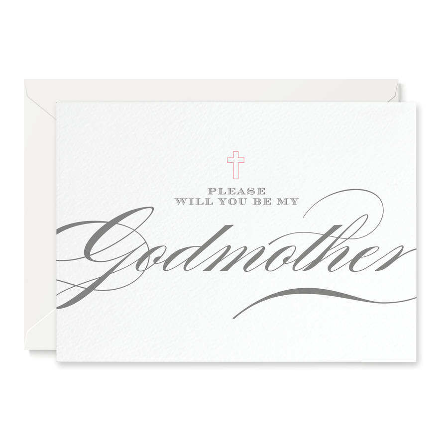 Script 'Will You Be My Godmother?' Card
